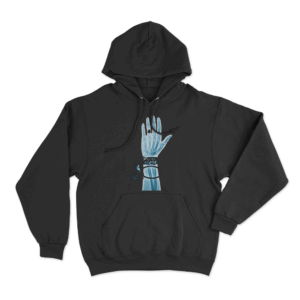 X Ray Hand Unisex Hoodie Black