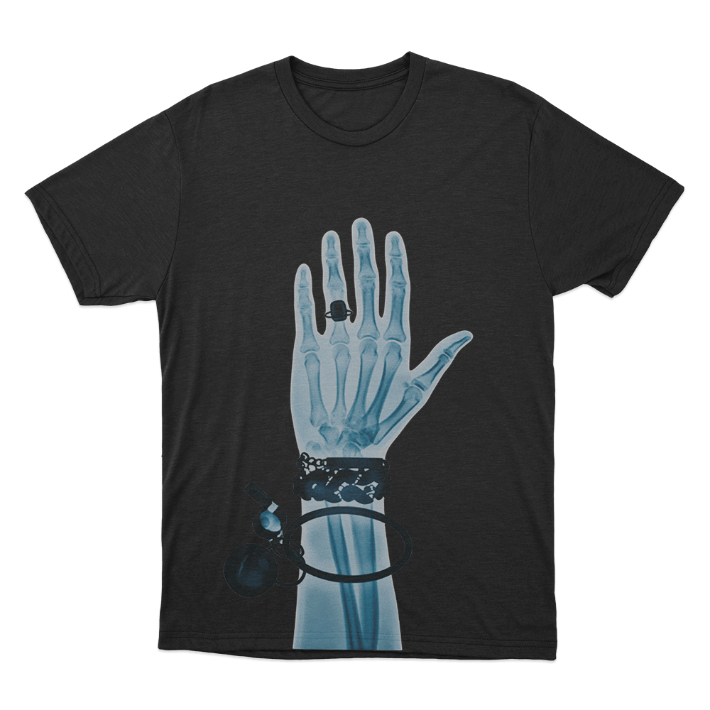 X-Ray Hand Unisex T Shirt Black X Ray Hand Unisex T Shirt Black