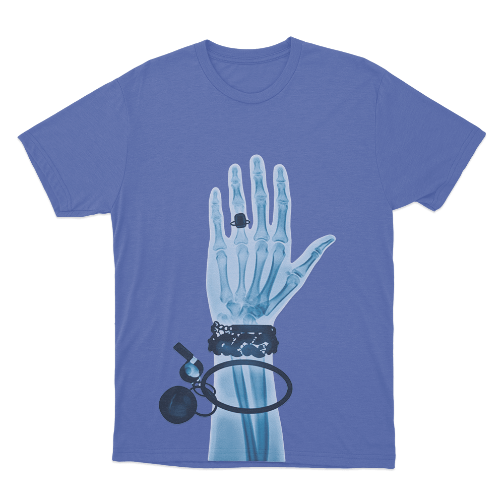 X-Ray Hand Unisex T Shirt Blue X Ray Hand Unisex T Shirt Blue