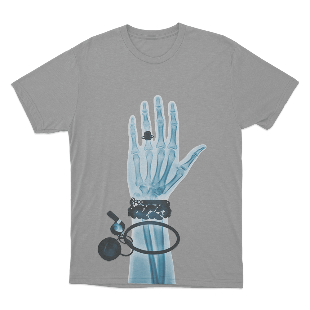 X-Ray Hand Unisex T Shirt Grey X Ray Hand Unisex T Shirt Grey