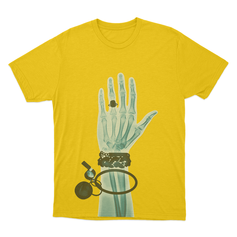 X-Ray Hand Unisex T Shirt Yellow X Ray Hand Unisex T Shirt Yellow